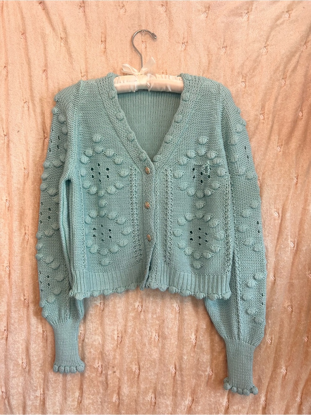 Turquoise Relik Cardigan